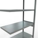 Schulte Lagertechnik Système de rayonnage à tablettes emboîtable MULTIplus 250, rayonnage annexe, verrou de longueur, 2500x1000x500 mm, 6 tablettes, galvanisé