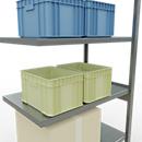 Schulte Lagertechnik Système de rayonnage à tablettes emboîtable MULTIplus 250, rayonnage annexe, verrou de longueur, 2500x1000x600 mm, 6 tablettes, galvanisé