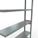 Schulte Lagertechnik Système de rayonnage à tablettes emboîtable MULTIplus 250, rayonnage annexe, verrou de longueur, 2500x1300x300 mm, 6 tablettes, galvanisé