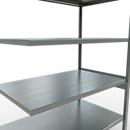 Schulte Lagertechnik Système de rayonnage à tablettes emboîtable MULTIplus 250, rayonnage annexe, verrou de longueur, 2500x1300x800 mm, 6 tablettes, galvanisé