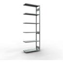 Schulte Lagertechnik Système de rayonnage à tablettes emboîtable MULTIplus 250, rayonnage annexe, verrou de longueur, 3000x1000x400 mm, 7 tablettes, galvanisé