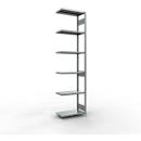 Schulte Lagertechnik Système de rayonnage à tablettes emboîtable MULTIplus 250, rayonnage annexe, verrou de longueur, 3000x750x400 mm, 7 tablettes, galvanisé