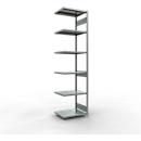 Schulte Lagertechnik Système de rayonnage à tablettes emboîtable MULTIplus 250, rayonnage annexe, verrou de longueur, 3000x750x600 mm, 7 tablettes, galvanisé