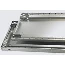 Schulte Lagertechnik Système de rayonnage à tablettes emboîtables MULTIplus 250, rayonnage de base, verrou de longueur, 2000x1000x600 mm, 5 tablettes, bleu gentiane/galvanisé