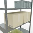 Schulte Lagertechnik Système de rayonnage à tablettes emboîtables MULTIplus 250, rayonnage de base, verrou de longueur, 3000x1300x600 mm, 7 tablettes, galvanisé
