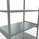 Schulte Lagertechnik Système de rayonnage à tablettes emboîtables MULTIplus 250, rayonnage de base, verrou de longueur, 3000x1300x800 mm, 7 tablettes, galvanisé