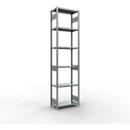 Schulte Lagertechnik Système de rayonnage à tablettes emboîtables MULTIplus 250, rayonnage de base, verrou de longueur, 3000x750x400 mm, 7 tablettes, galvanisé