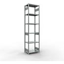 Schulte Lagertechnik Système de rayonnage à tablettes emboîtables MULTIplus 250, rayonnage de base, verrou de longueur, 3000x750x500 mm, 7 tablettes, galvanisé