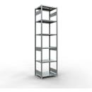 Schulte Lagertechnik Système de rayonnage à tablettes emboîtables MULTIplus 250, rayonnage de base, verrou de longueur, 3000x750x600 mm, 7 tablettes, galvanisé