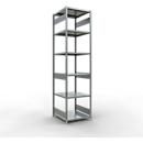 Schulte Lagertechnik Système de rayonnage à tablettes emboîtables MULTIplus 250, rayonnage de base, verrou de longueur, 3000x750x800 mm, 7 tablettes, galvanisé