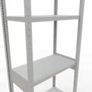 Schulte Lagertechnik Système de rayonnages à tablettes emboîtables MULTIplus 250, rayonnage de base, verrou de longueur, 3000x750x400 mm, 7 tablettes, gris clair