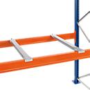 Schulte Lagertechnik Tiefenauflagen mit aufgestellter Lasche für Spanplatten, für Rahmentiefe 800 mm, verzinkt, 2 Stück