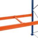 Schulte Lagertechnik Versenkte Tiefenauflage, für Spanplatten 38 mm, Holmtiefe 50 mm, Rahmentiefe 800 mm, orange, 1 Stück