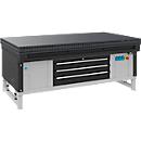 Schweißtisch Otto Kind Multi4Flex Heavy Duty, stationär, höhenverstellbar, bis 2000 kg, B 2000 x T 1000 mm, anthrazit/anthrazit