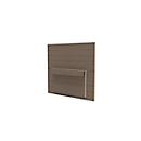 Screen for reception counter Basis C, W 670 × D 30 × H 620 mm, sliding, more privacy, light oak