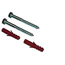 Screw set for wall mounting ashtrays, with accessories, 10 x 130 mm