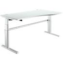 Secretária Conforto, extensão, dois estágios ajustáveis electricamente em altura, H 655 - 1305 mm 