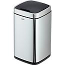 Sensor Poubelle Durable No Touch, 12 l, pour l'intérieur, ouverture/fermeture automatique &amp; manuelle, couvercle amovible, seau intérieur, inox, argent