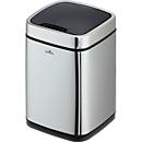 Sensor Poubelle Durable No Touch, 6 l, pour l'intérieur, ouverture/fermeture automatique &amp; manuelle, couvercle amovible, seau intérieur, inox, argent