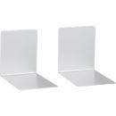Serre-livres MAUL, en métal. 120 x P 140 x H 140 mm, argenté