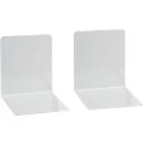 Serre-livres MAUL, en métal. 120 x P 140 x H 140 mm, gris clair