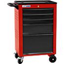 Servante d'atelier BASIC, 5 tiroirs, rouge