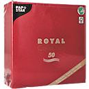 Servetten Papstar Royal Collection, 5 x 50 stuks, 1/4 vouw, stoflook, 400 x 400 mm, papier, bordeaux