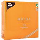 Servetten Papstar Royal Collection, 5 x 50 stuks, 1/4 vouw, stoflook, 400 x 400 mm, papier, oranje