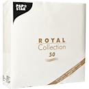 Servetten Papstar Royal Collection, 5 x 50 stuks, 1/4 vouw, stoflook, 400 x 400 mm, papier, wit