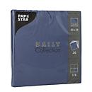 Serviettes Papstar "Daily Collection", avec pliage en ¼, 320 x 320 mm, 20 pièces, bleu foncé