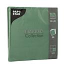 Serviettes Papstar "Daily Collection", avec pliage en ¼, 320 x 320 mm, 20 pièces, vert foncé