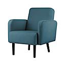 Sessel meet® by Paperflow LISBOA, Stoffbezug blau, Fußgestell schwarz, B 710 x T 815 x H 830 mm