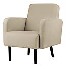 Sessel meet® by Paperflow LISBOA, Stoffbezug elfenbeinfarben, Fußgestell schwarz, B 710 x T 815 x H 830 mm