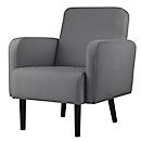 Sessel meet® by Paperflow LISBOA Stoffbezug grau, Fußgestell schwarz, B 710 x T 815 x H 830 mm
