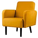 Sessel meet® by Paperflow LISBOA, Stoffbezug safran, Fußgestell schwarz, B 710 x T 815 x H 830 mm