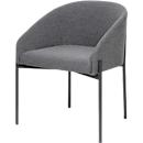 Sessel meet® by Paperflow MILO, gepolstert, B 470 x T 450 x H 450 mm, Stoff und Stahl, anthrazit/mattschwarz