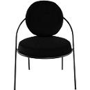 Sessel Meet by Paperflow Saturne, B 700 x T 730 x H 880 mm, Samt, Schwarz/Schwarz