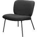 Sessel meet® by Paperflow TWIST, gepolstert, B 600 x T 530 x H 420 mm, Stoff und Stahl, anthrazit/mattschwarz