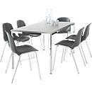 Set van 6 stoelen BETA, antraciet 