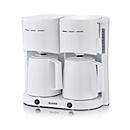 SEVERIN koffiezetapparaat Duo 2in1 KA 9314, 2 aparte verwarmingssystemen, 2 thermoskannen met doortrekdeksel, druppelstop, automatische uitschakeling, B 395 x D 255 x H 365 mm, wit