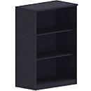 Shelf BEXXSTAR, 3 file heights, W 800 x D 445 x H 1155 mm, black
