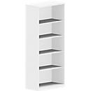 Shelf BEXXSTAR, 5 file heights, W 800 x D 445 x H 1895 mm, white