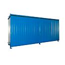 Shelf container BAUER CEN 59-2, steel, sliding door, W 6255 x D 1550 x H 2980 mm, blue