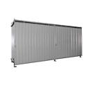 Shelf container BAUER CEN 59-2, steel, sliding door, W 6255 x D 1550 x H 2980 mm, gray