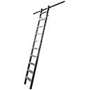 Shelf Ladder KRAUSE, aluminium, with 2 pairs of suspension/hanging hooks, 10 steps