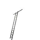Shelf Ladder KRAUSE, aluminium, with 2 pairs of suspension/hanging hooks, 12 steps