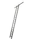 Shelf Ladder KRAUSE, aluminium, with 2 pairs of suspension/hanging hooks, 15 steps