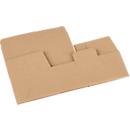 Shipping box, with automatic bottom, resealable, up to 20 kg, L 175 x W 105 x H 75 mm, corrugated cardboard, brown