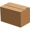 Shipping box, with automatic bottom, resealable, up to 20 kg, L 270 x W 140 x H 130 mm, corrugated cardboard, brown