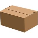 Shipping box, with automatic bottom, resealable, up to 20 kg, L 305 x W 215 x H 125 mm, corrugated cardboard, brown